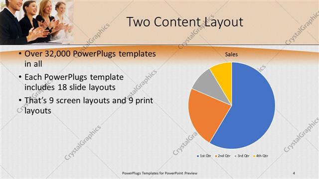 Two Content presentation slide layout