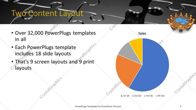 Two Content presentation slide layout