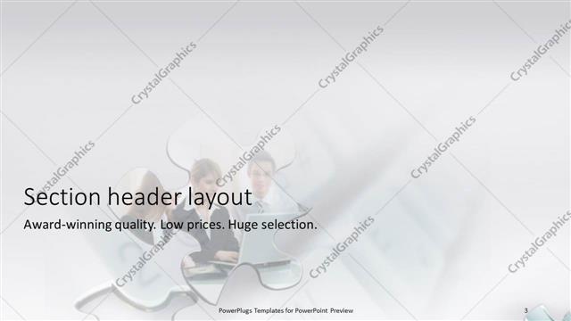 Section Header presentation slide layout