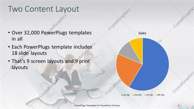 Two Content presentation slide layout