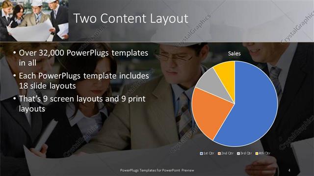 Two Content presentation slide layout