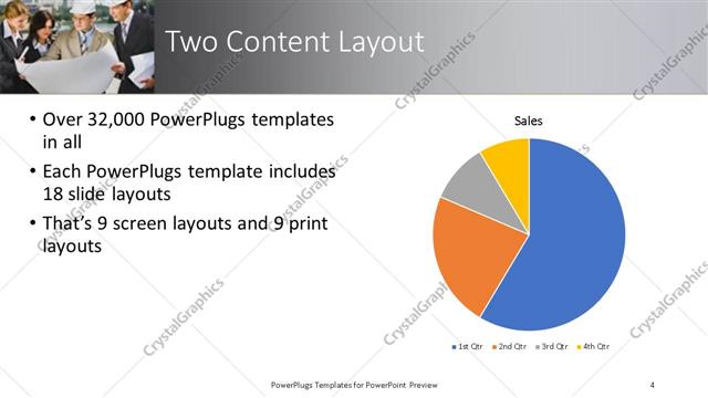Two Content presentation slide layout