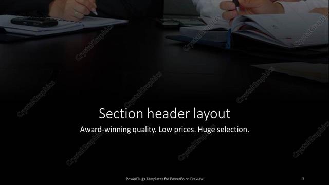 Section Header presentation slide layout