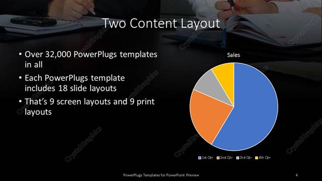 Two Content presentation slide layout