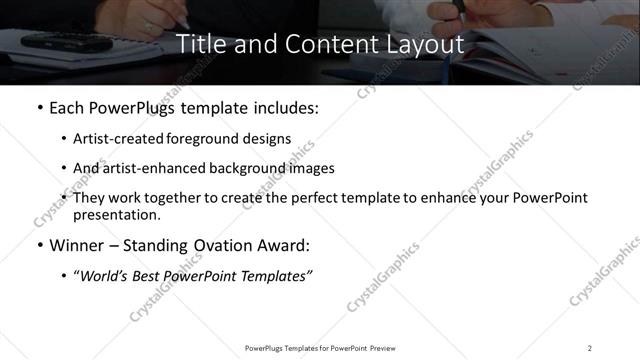 Title and Content presentation slide layout