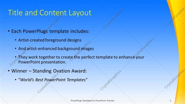 Title and Content presentation slide layout
