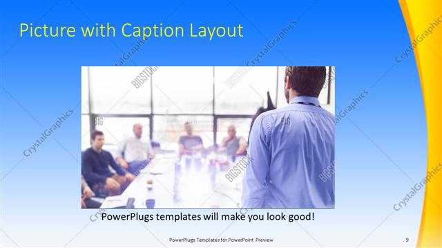 Picture with Caption presentation slide layout