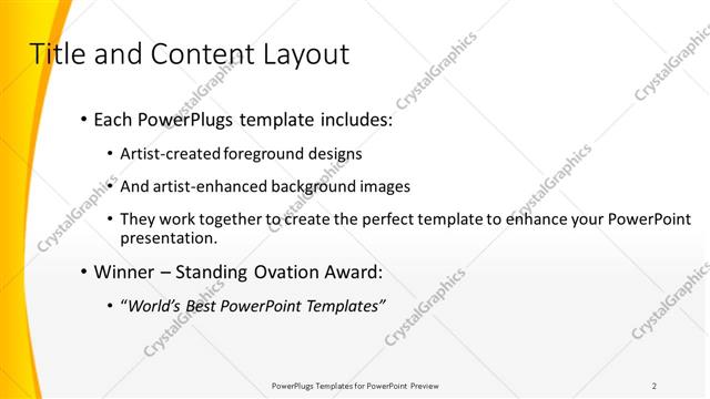 Title and Content presentation slide layout