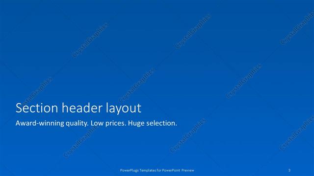 Section Header presentation slide layout