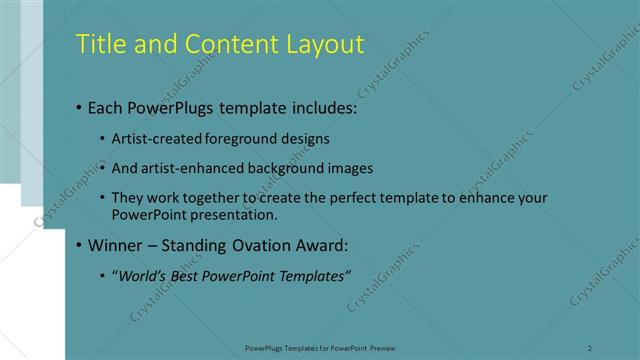 Title and Content presentation slide layout