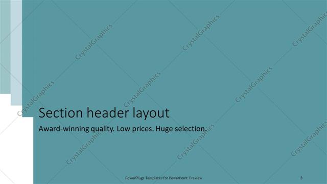 Section Header presentation slide layout