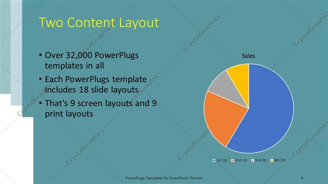 Two Content presentation slide layout
