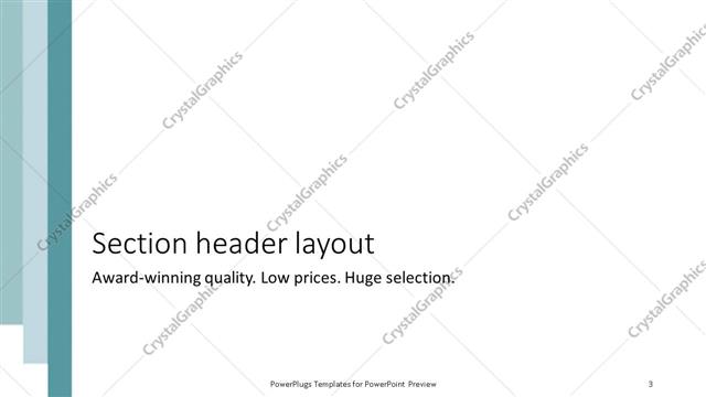 Section Header presentation slide layout
