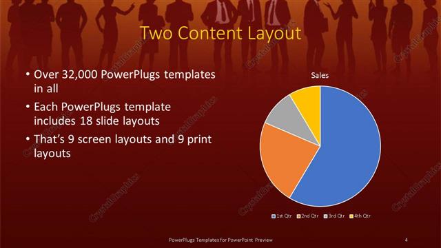 Two Content presentation slide layout