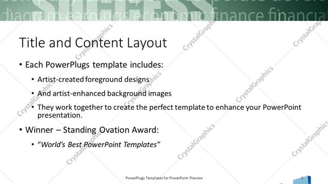 Title and Content presentation slide layout