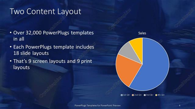 Two Content presentation slide layout