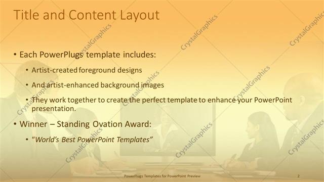 Title and Content presentation slide layout