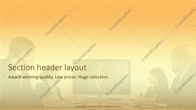 Section Header presentation slide layout