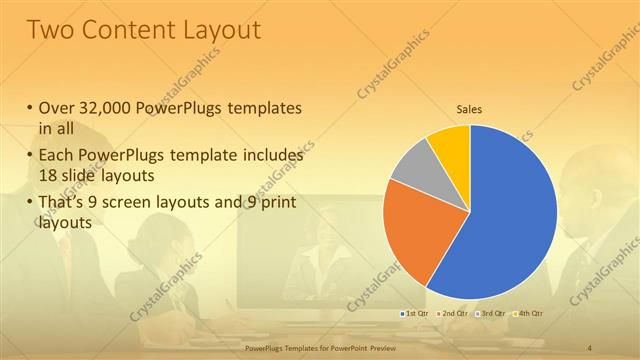 Two Content presentation slide layout