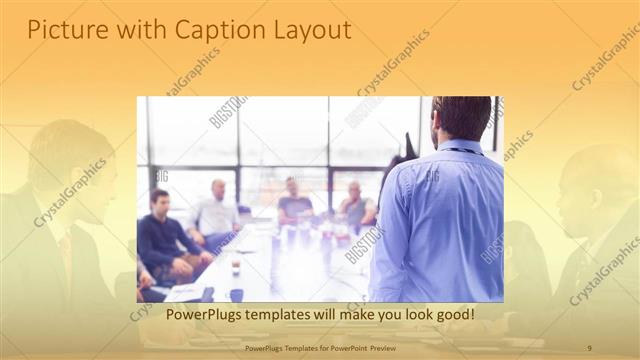 Picture with Caption presentation slide layout