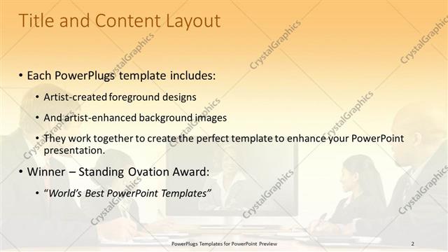 Title and Content presentation slide layout