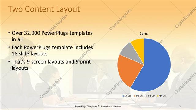 Two Content presentation slide layout