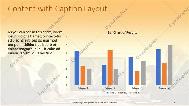 Content with Caption presentation slide layout