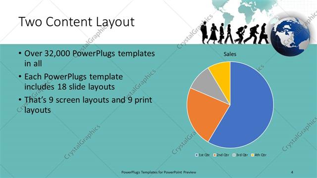 Two Content presentation slide layout