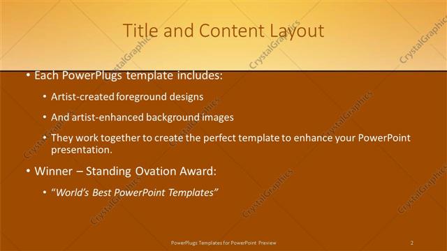 Title and Content presentation slide layout