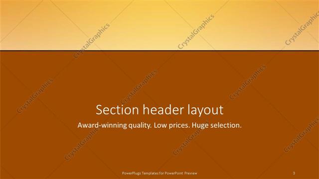 Section Header presentation slide layout