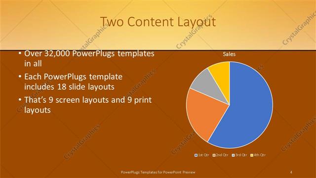 Two Content presentation slide layout