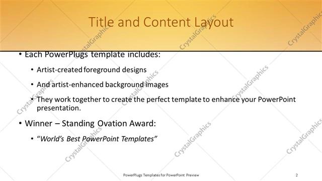 Title and Content presentation slide layout