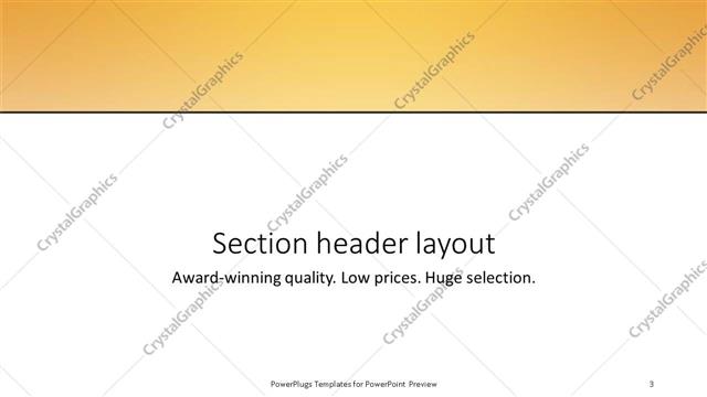 Section Header presentation slide layout