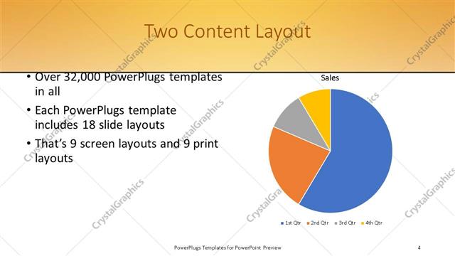 Two Content presentation slide layout