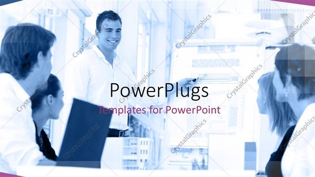  Presentation with meeting - Some business people in an office having a meeting