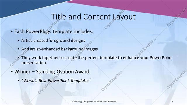 Title and Content presentation slide layout