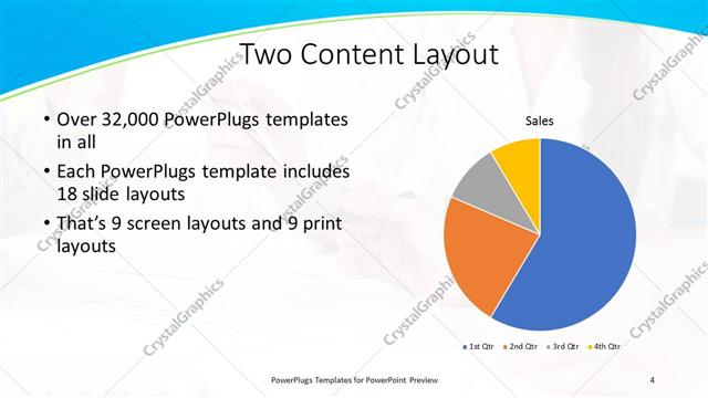 Two Content presentation slide layout
