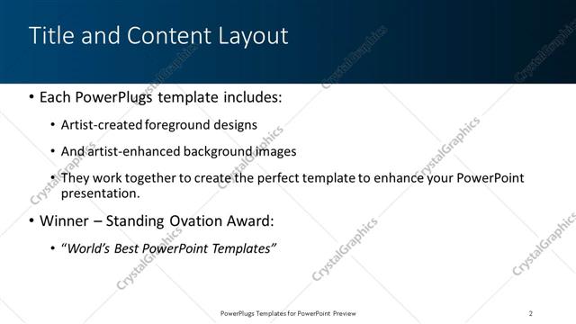 Title and Content presentation slide layout