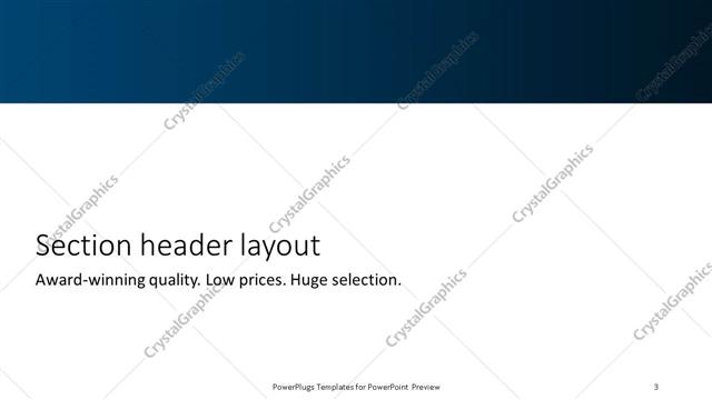 Section Header presentation slide layout