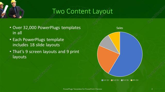 Two Content presentation slide layout