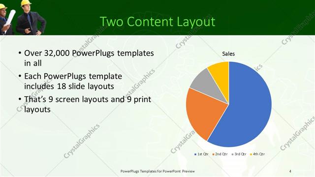 Two Content presentation slide layout