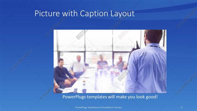 Picture with Caption presentation slide layout