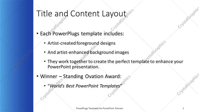 Title and Content presentation slide layout
