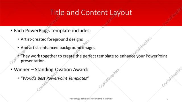 Title and Content presentation slide layout