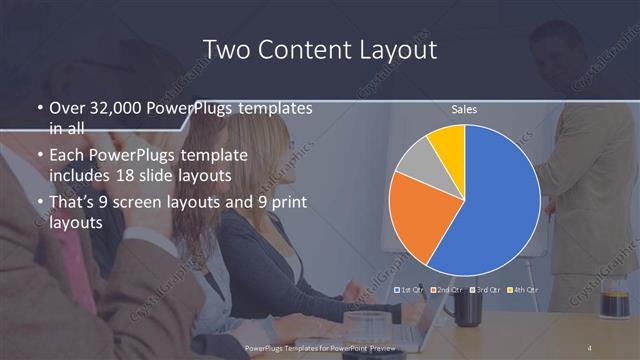 Two Content presentation slide layout