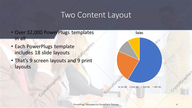 Two Content presentation slide layout