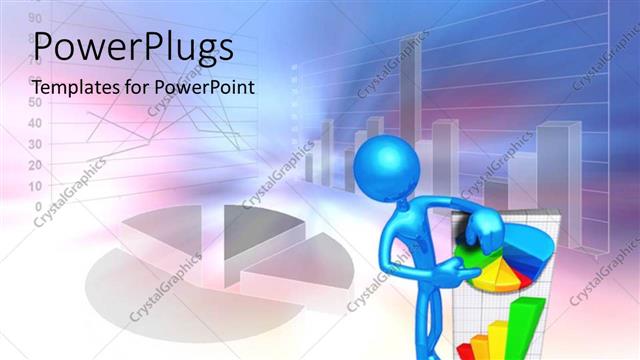  Presentation with business - A business person presenting statistical graph and charts in 3D with graphs