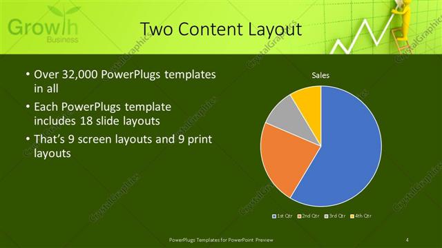 Two Content presentation slide layout