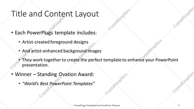 Title and Content presentation slide layout