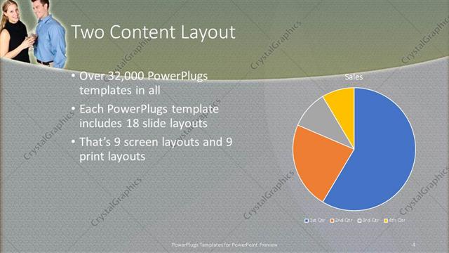 Two Content presentation slide layout
